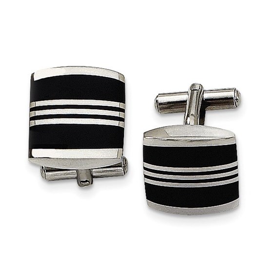 Stainless Steel Enameled Cuff Links Stainless Steel Enameled Cuff Links