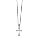 Stainless Steel Polished 22in Cross Necklace - 22 in.