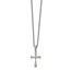 Stainless Steel Polished 22in Cross Necklace - 22 in.