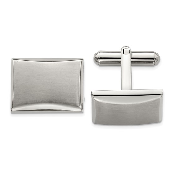 Stainless Steel Polished and Brushed Cuff Links Stainless Steel Polished and Brushed Cuff Links