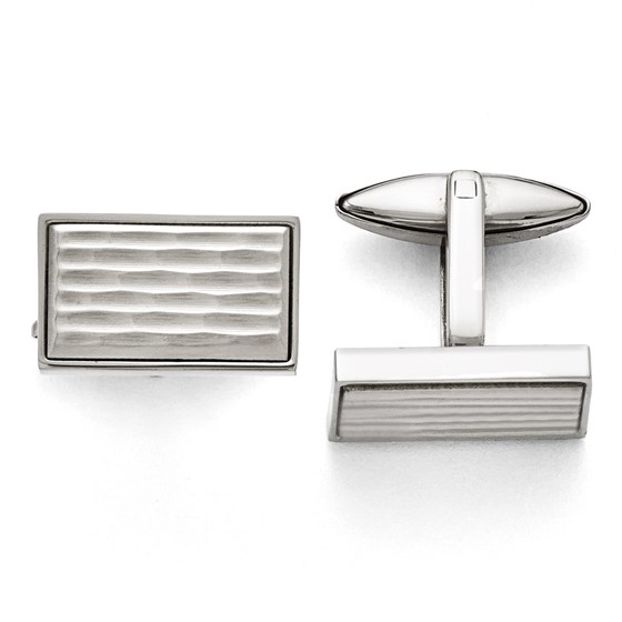 Stainless Steel Polished and Matte Cuff Links Stainless Steel Polished and Matte Cuff Links