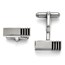 Stainless Steel Polished Antiqued Inlay Cuff Links