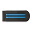 Stainless Steel Polished Black/Blue IP-plated Money Clip