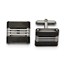 Stainless Steel Polished Black IP-plated Cuff Links - Industrial