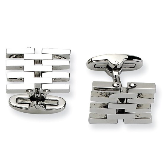 Stainless Steel Polished Block Cuff Links Stainless Steel Polished Block Cuff Links