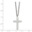 Stainless Steel Polished Cross 18 inch Necklace - 18 in.