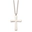 Stainless Steel Polished Cross 18in Necklace - 18 in.