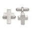 Stainless Steel Polished Cross Cuff Links