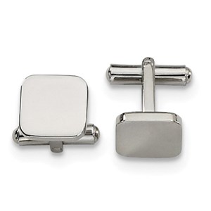 Stainless Steel Cufflinks - Polished Finish (20mm) | A Gentleman's Bits