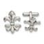 Stainless Steel Polished Fleur de Lis Cuff Links