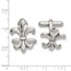Stainless Steel Polished Fleur de Lis Cuff Links