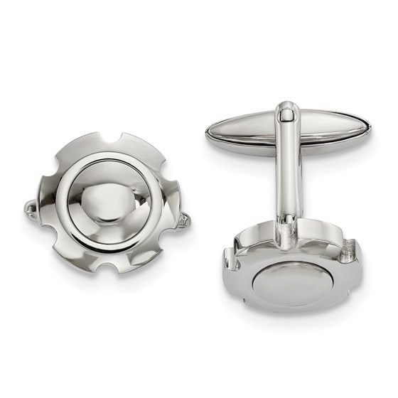 Stainless Steel Polished Gear Cuff Links Stainless Steel Polished Gear Cuff Links