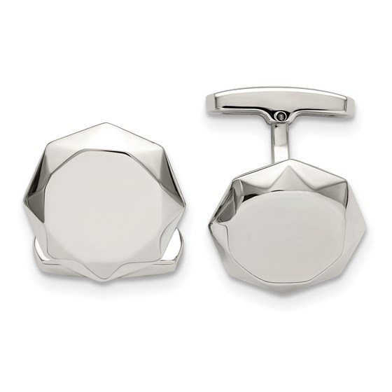 Stainless Steel Polished Geometric Cuff Links Stainless Steel Polished Geometric Cuff Links