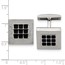 Stainless Steel Rubber Square Cuff Links