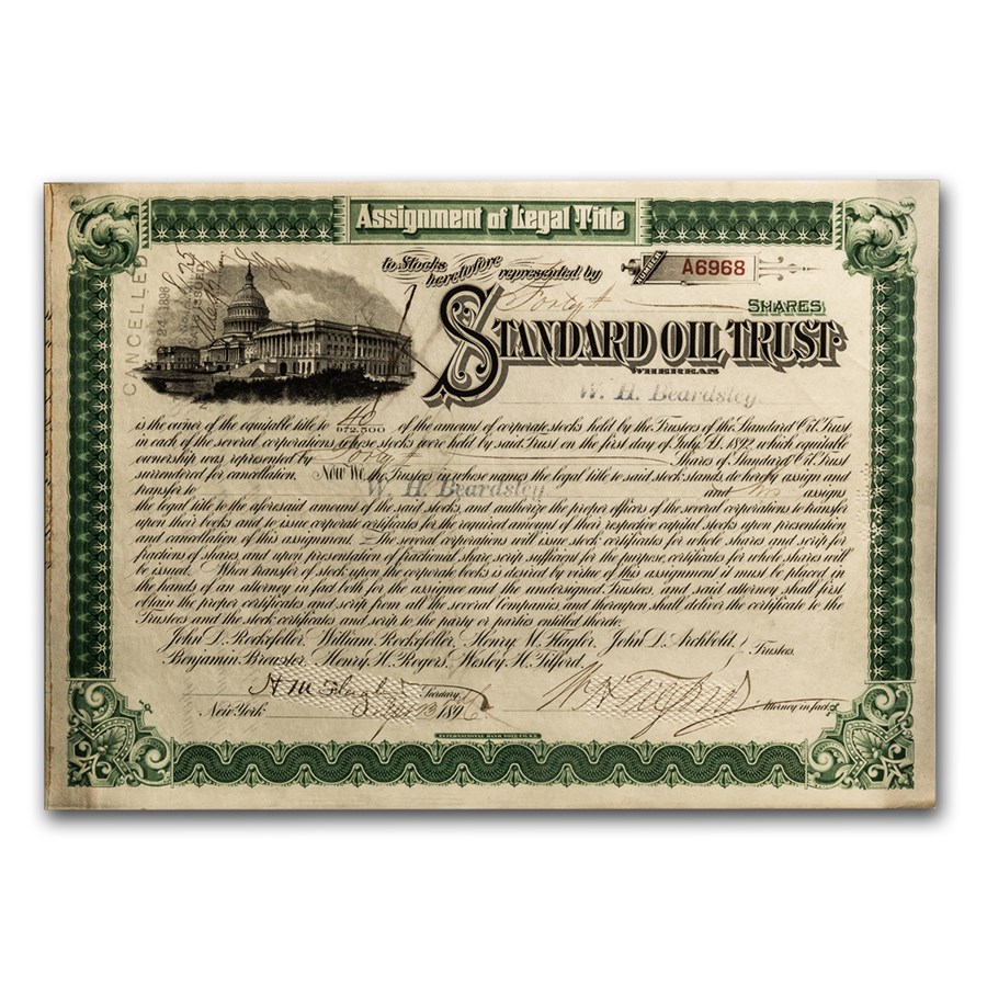 Standard Oil Trust (Signed by Henry M. Flagler - Circa 1890's)
