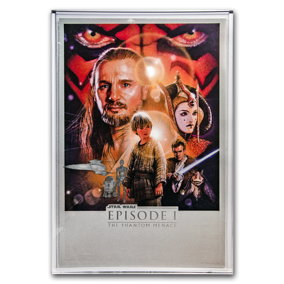 Star Wars (The Phantom Menace) - $2 Silver Foil Poster Star Wars (The Phantom Menace) - $2 Silver Foil Poster