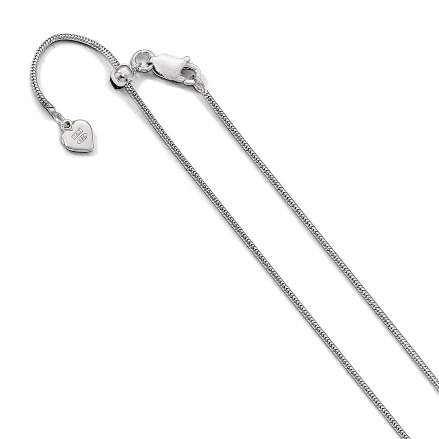 Sterling Silver 1.1 mm Adjustable Snake Chain - 22 in.
