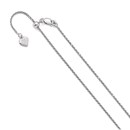 Sterling Silver 1.1 mm D/C Adjustable Spiga Chain - 30 in.