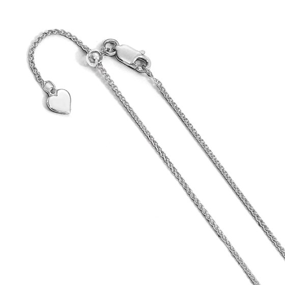 Sterling Silver 1.3 mm Adjustable Wheat Chain - 30 in.