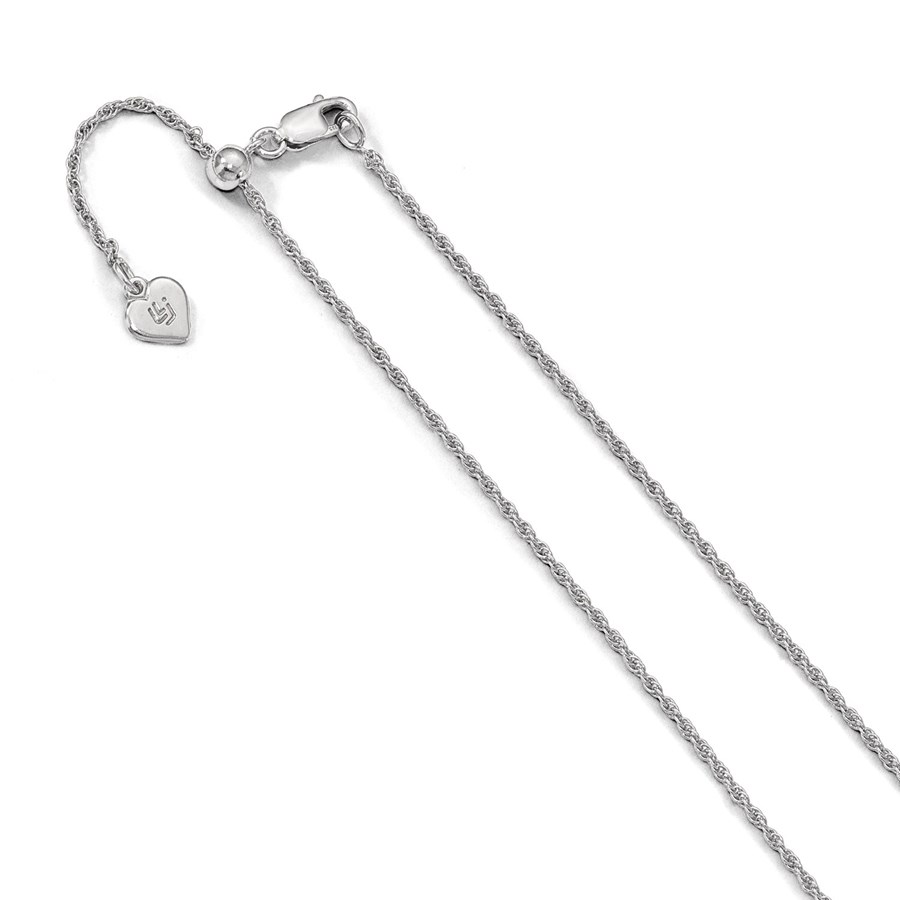Sterling Silver 1.35 mm Adjustable Loose Rope Chain - 30 in.