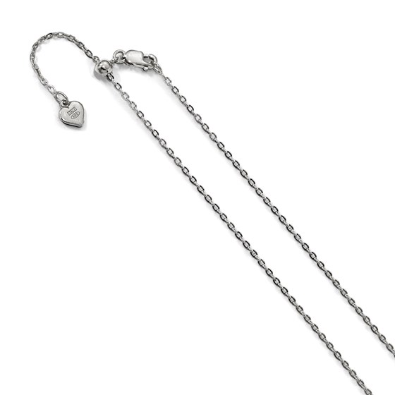 Sterling Silver 1.4 mm Adjustable Cable Chain - 22 in.