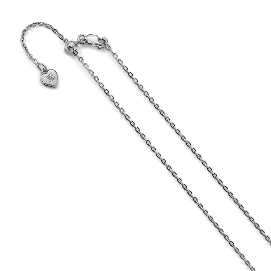 Sterling Silver 1.4 mm Adjustable Cable Chain - 22 in.