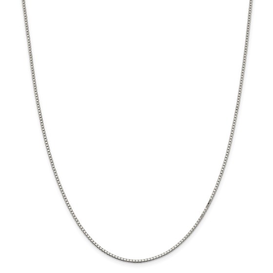 Sterling Silver 1.5 mm Box Chain - 24 in. Sterling Silver 1.5 mm Box Chain - 24 in.