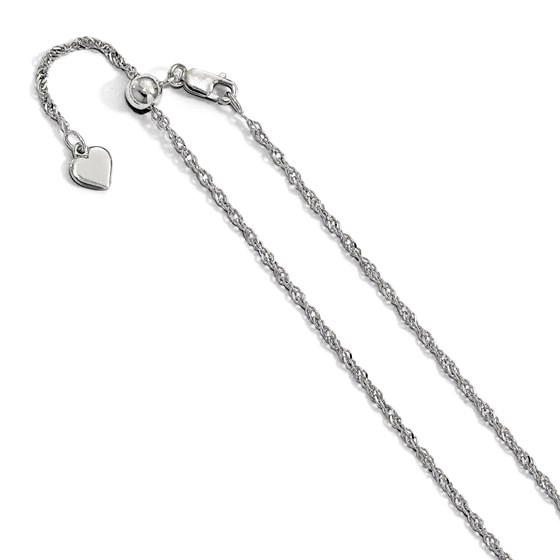 Sterling Silver 1.6 mm Adjustable Singapore Chain - 22 in. Sterling Silver 1.6 mm Adjustable Singapore Chain - 22 in.