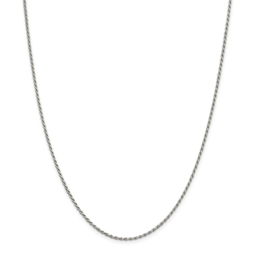 Sterling Silver 1.7 mm Diamond Cut Rope Chain - 24 in.