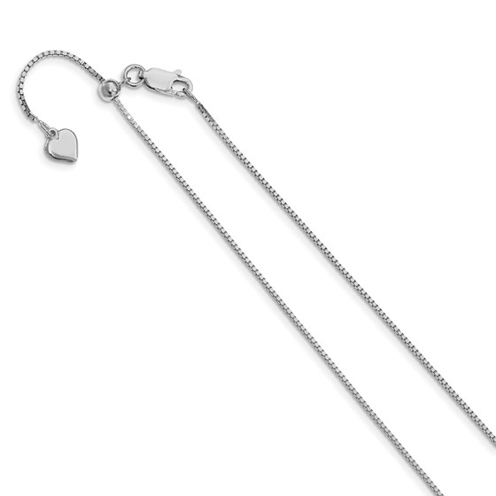 Sterling Silver 1 mm Adjustable Box Chain - 22 in.
