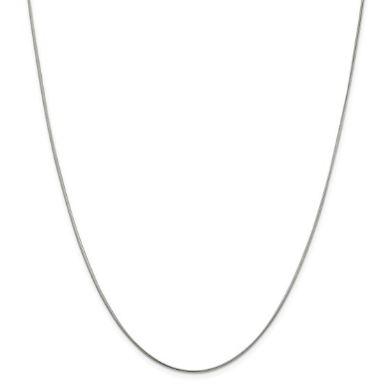 Sterling Silver 1 mm Round Snake Chain - 24 in. Sterling Silver 1 mm Round Snake Chain - 24 in.