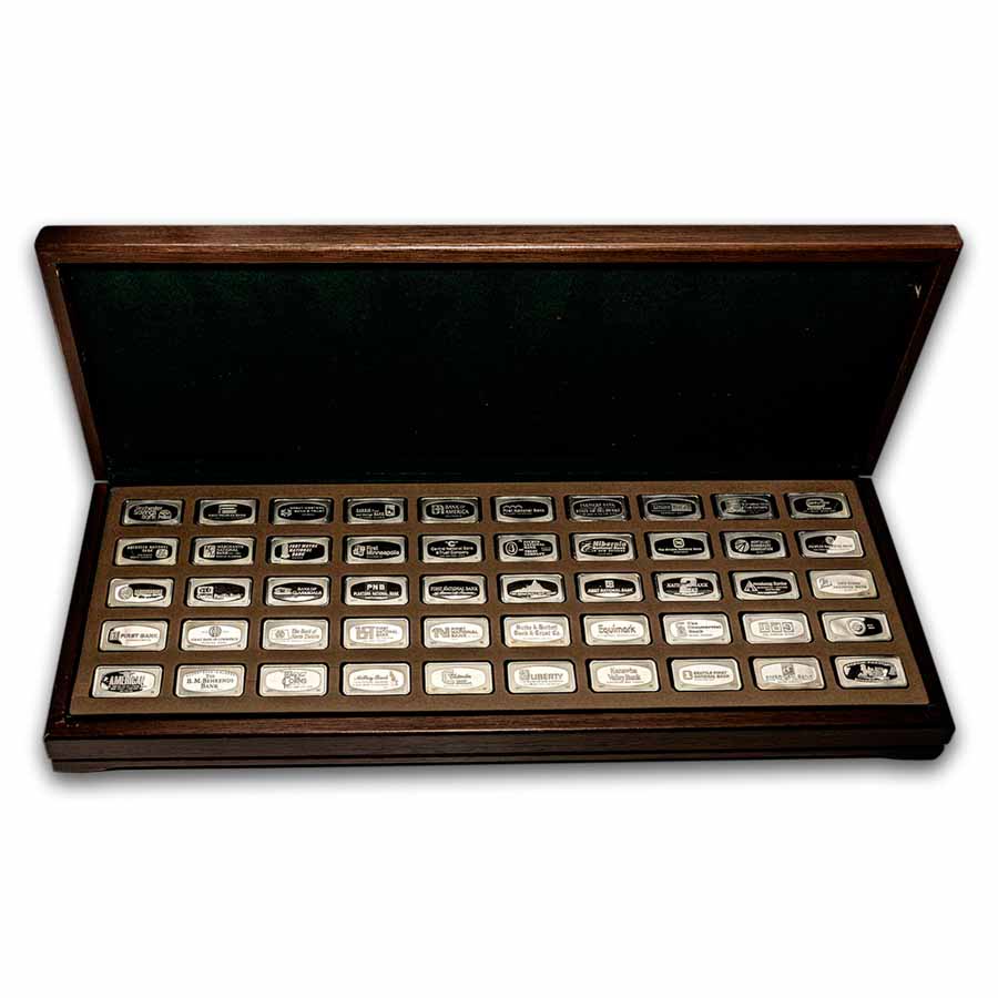 Buy 1972 50-Bar Sterling Silver Franklin Mint Set | APMEX