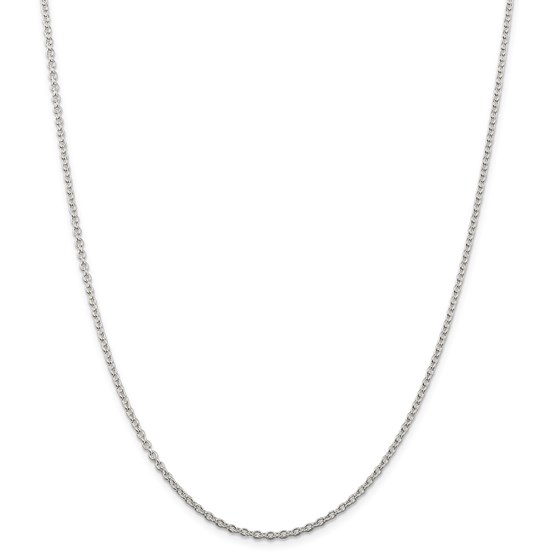 Sterling Silver 2.25 mm Cable Chain - 24 in.