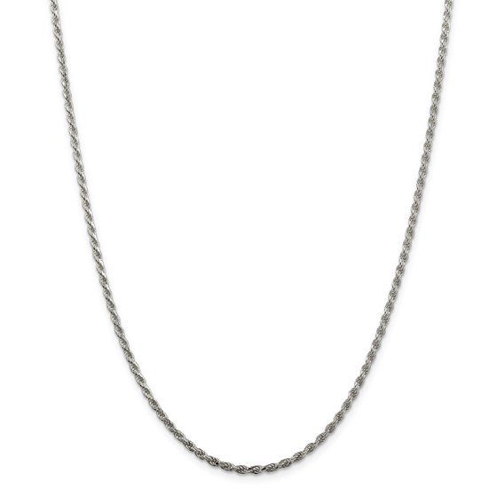 Sterling Silver 2.25 mm Diamond Cut Rope Chain - 20 in.