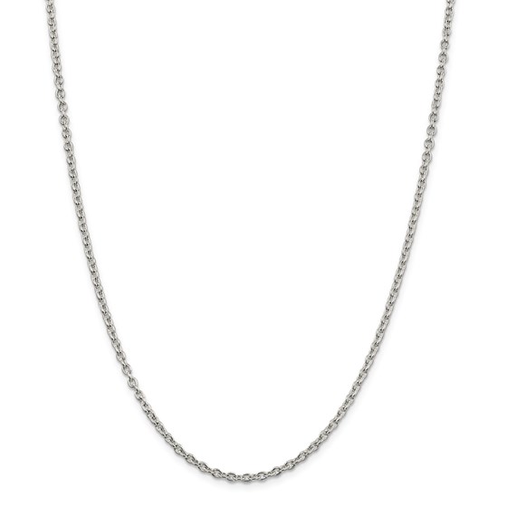 Sterling Silver 2.75 mm Cable Chain - 24 in. Sterling Silver 2.75 mm Cable Chain - 24 in.