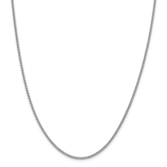Sterling Silver 2 mm Curb Chain - 20 in. Sterling Silver 2 mm Curb Chain - 20 in.