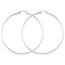 Sterling Silver 2 mm Rhodium Plated Hoop Earrings