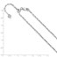 Sterling Silver 2mm Flat Oval Link Adjustable Chain - 22 in.