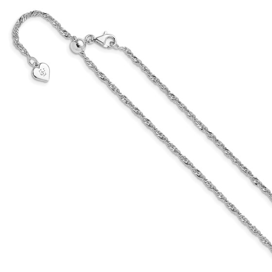 Sterling Silver 2mm Singapore Chain - 22 in. Sterling Silver 2mm Singapore Chain - 22 in.