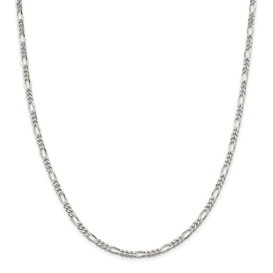 Sterling Silver 3.5 mm Figaro Chain - 20 in.