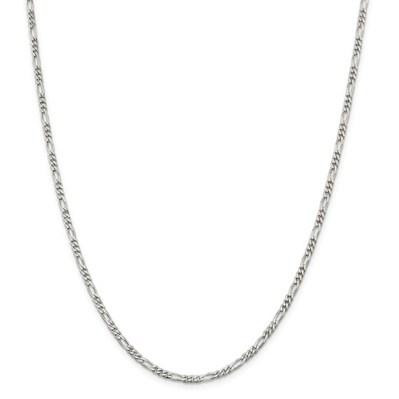 Sterling Silver 3 mm Figaro Chain - 24 in.