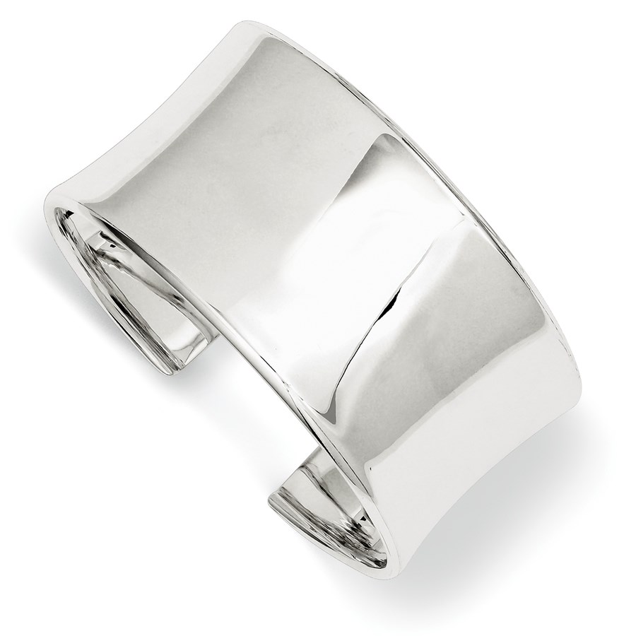 Sterling Silver 30 mm Cuff Bangle Bracelet