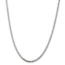 Sterling Silver 3mm Diamond-cut Rope Chain - 30 in.