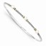 Sterling Silver 4.5 mm Freshwater Cultured Button Bangle Bracelet