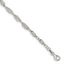 Sterling Silver 4.5 mm Herculean Knot Link Bracelet