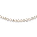 Sterling Silver 4-5 mm White Egg Shape Cultured Pearl Necklace