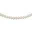 Sterling Silver 4-5 mm White Egg Shape Cultured Pearl Necklace