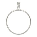 Sterling Silver 40.6 x 3.1 mm Screw Top Coin Polished Bezel