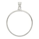 Sterling Silver 40.6 x 3.1 mm Screw Top Coin Polished Bezel