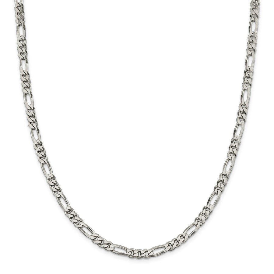 Sterling Silver 5.25 mm Figaro Chain - 20 in.